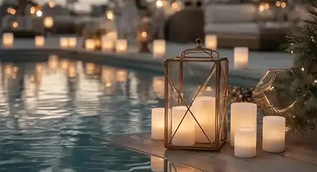 Decoración con velas artesanales para eventos